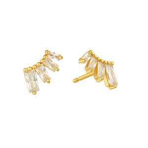 Sun Ray Studs, dainty stacking studs sterling silver