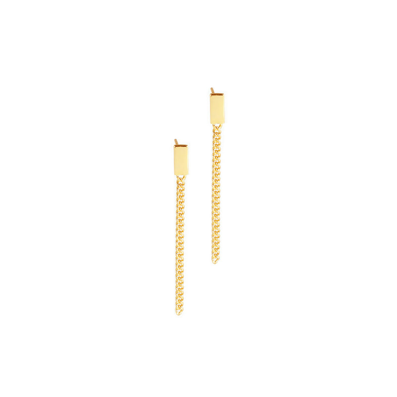 Tassel Chain Drop Earrings, tassel drop earrings, Women's stacking gold earrings