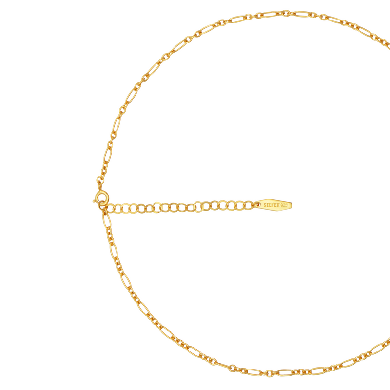 Figaro Chain Necklace, stacking gold chains, gold link chains