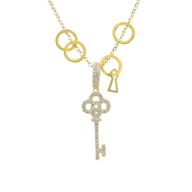 Vintage Key Necklace , layering necklaces, layering jewellery, stacking necklaces, stacking gold jewellery