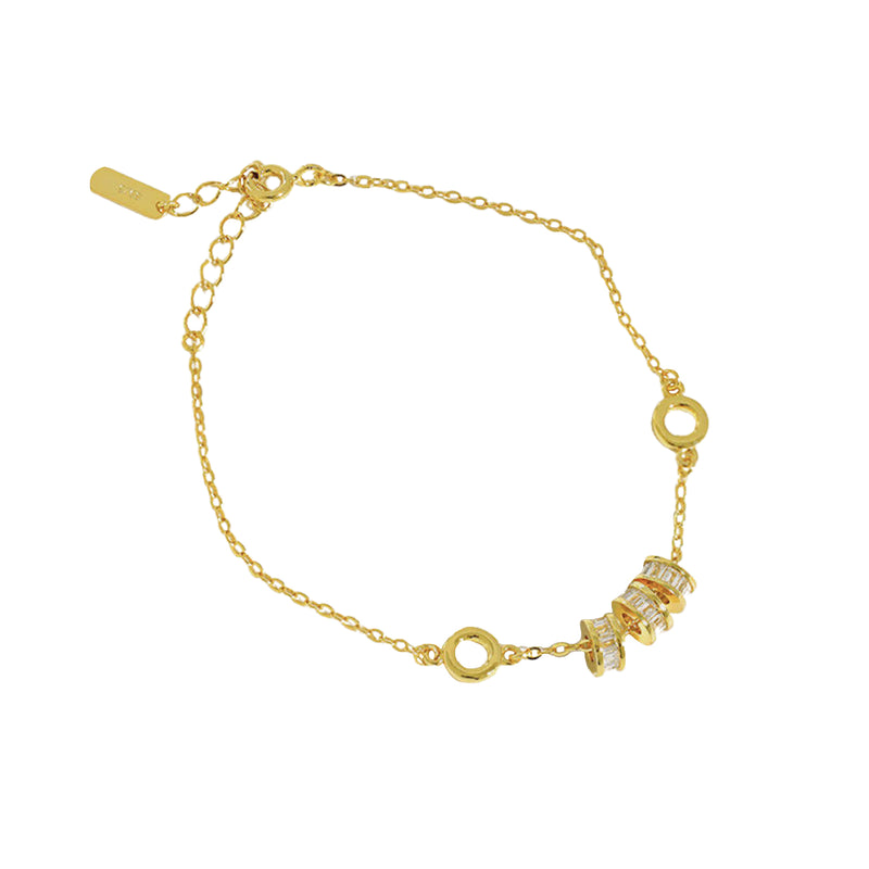 Dainty gold bracelet, stacking gold bracelet