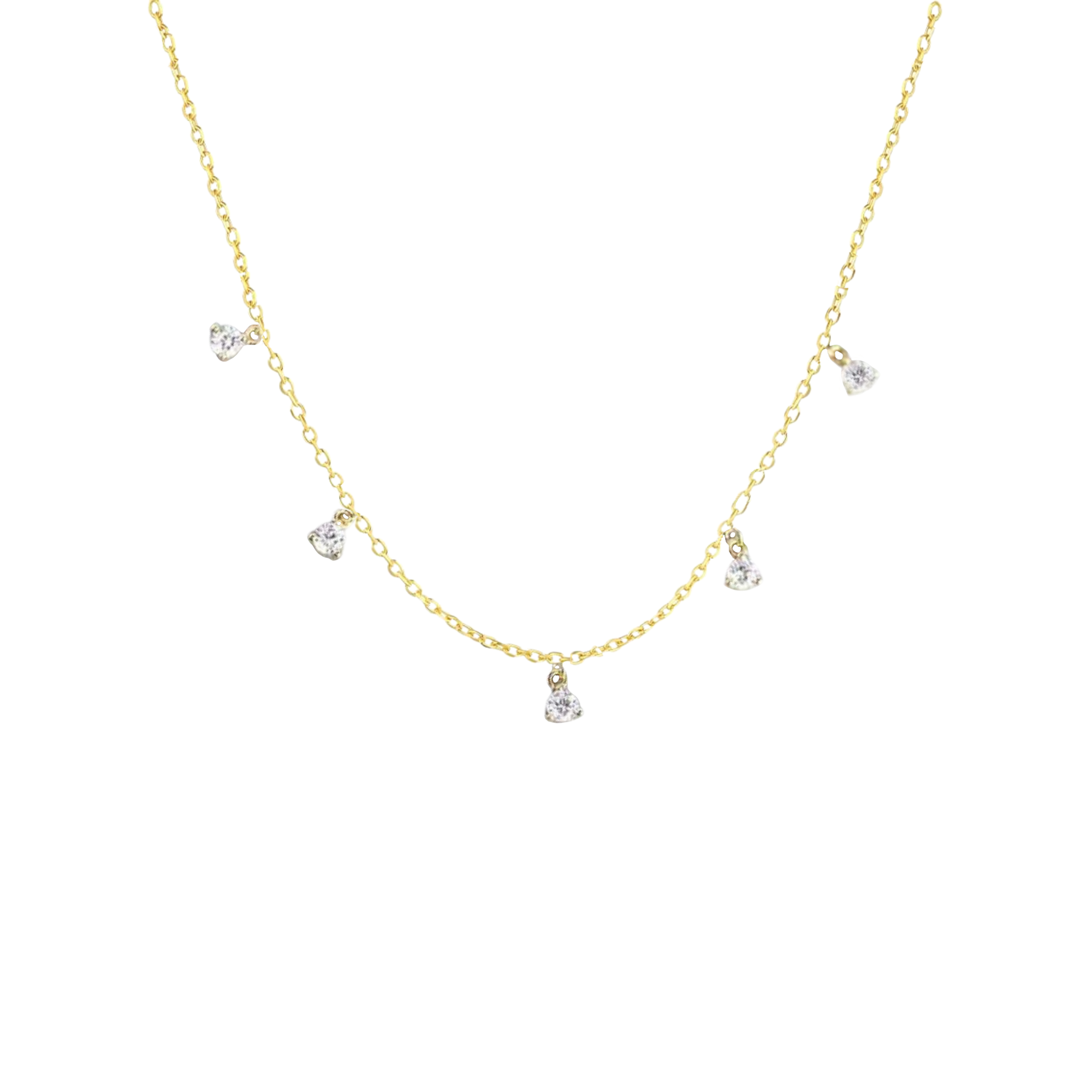 Diamond station 2025 necklace yellow gold