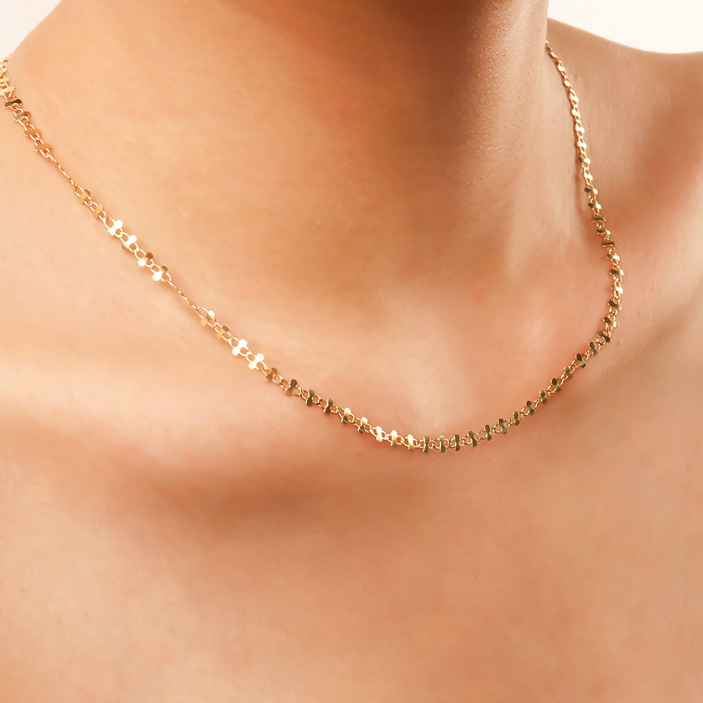 paperclip chain necklace, gold cyra link chain, dainty stacking necklaces