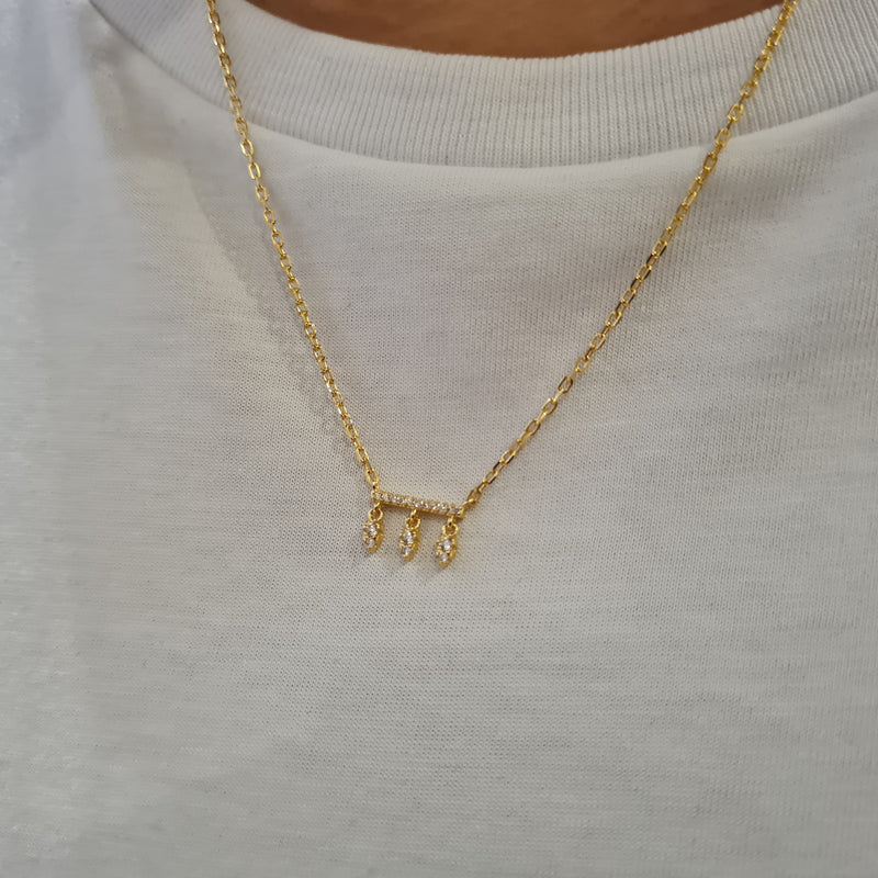 Teardrop Bar Necklace, dainty gold necklaces, gold bar necklace, delicate necklaces, women layering necklaces, stacking necklaces