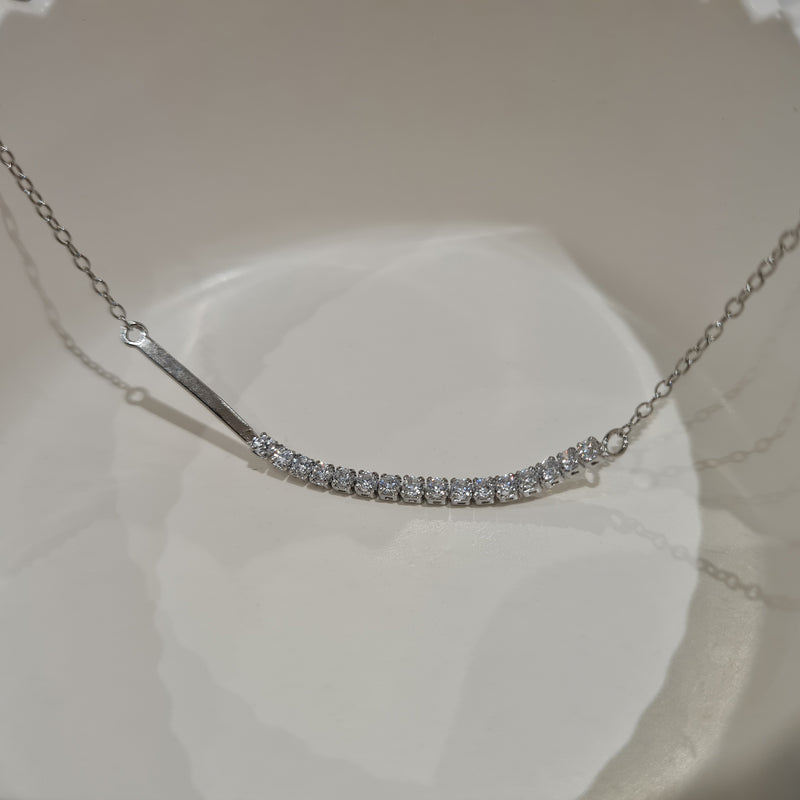 Crystal Bracelet Riva Silver, dainty minimalist stacking bracelet