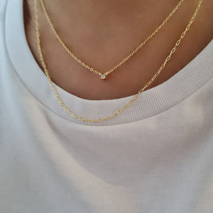 Dainty Diamond Necklace, minimalist diamond necklace, gift for her