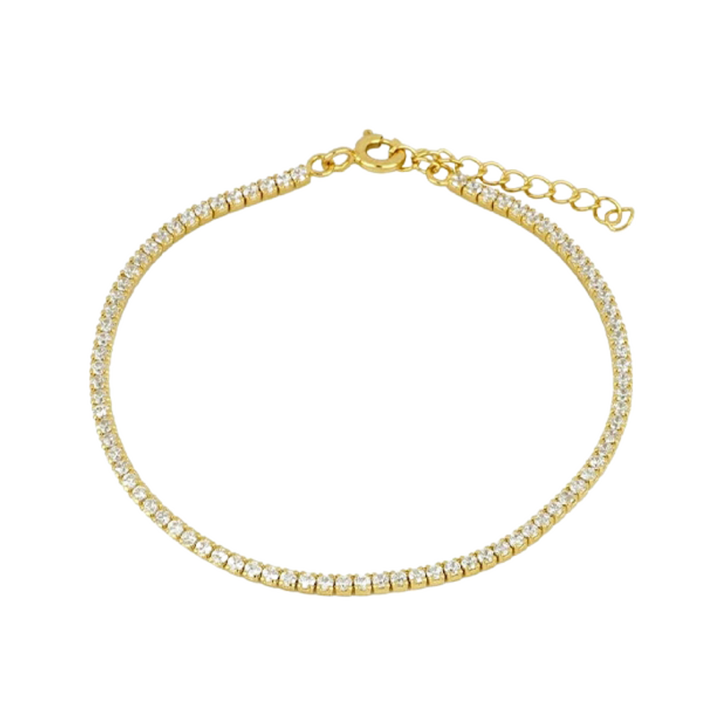 Dainty Tennis Bracelet, thin tennis bracelet, gifts for her, stacking gold bracelet