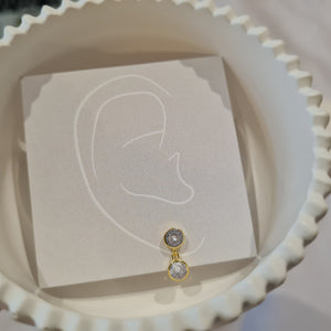 Double Bezel Earring, minimalist earrings, gifts for her
