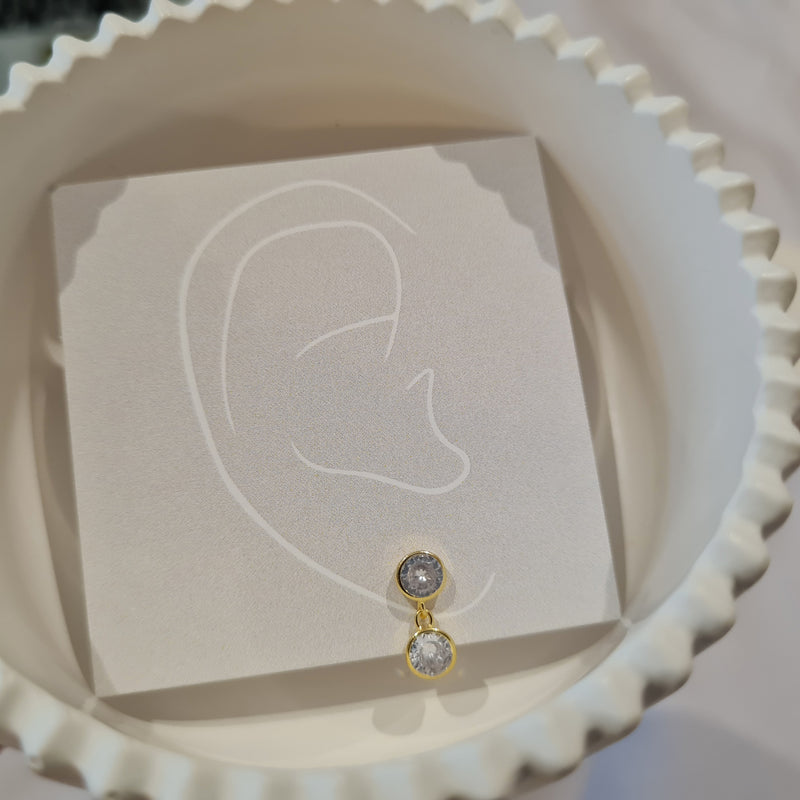 Double Bezel Earring, minimalist earrings, gifts for her