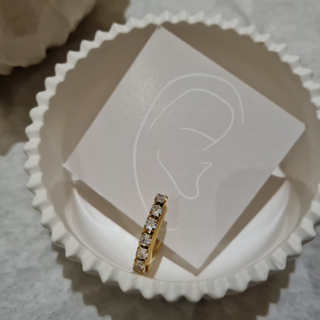 Pave Diamond Hoops, minimalist diamond hoops