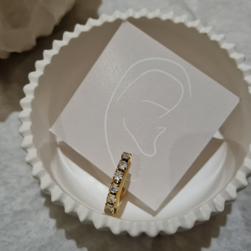 Pave Diamond Hoops, minimalist diamond hoops