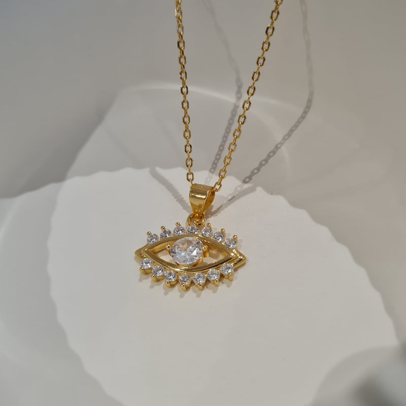 gold evil eye necklaces, layering gold necklaces, dainty layering necklaces, evil eye jewellery