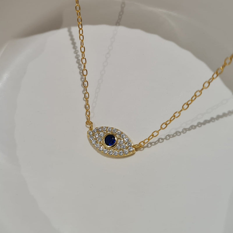gold evil eye necklace, layering gold necklaces, dainty layering necklaces, evil eye jewellery