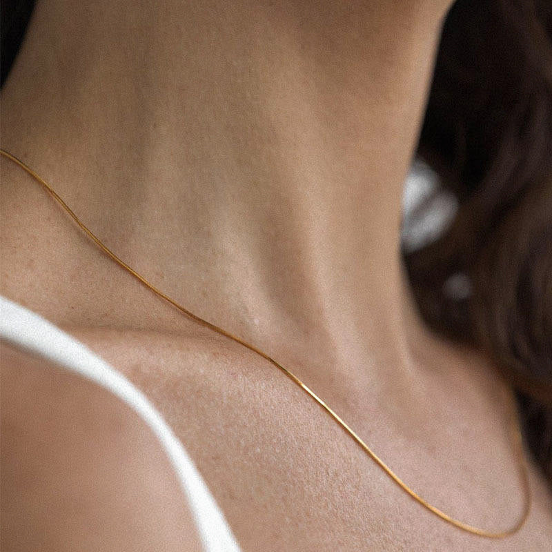 Extra Thin Snake Chain, tarnish free gold layering jewellery, gifts for her