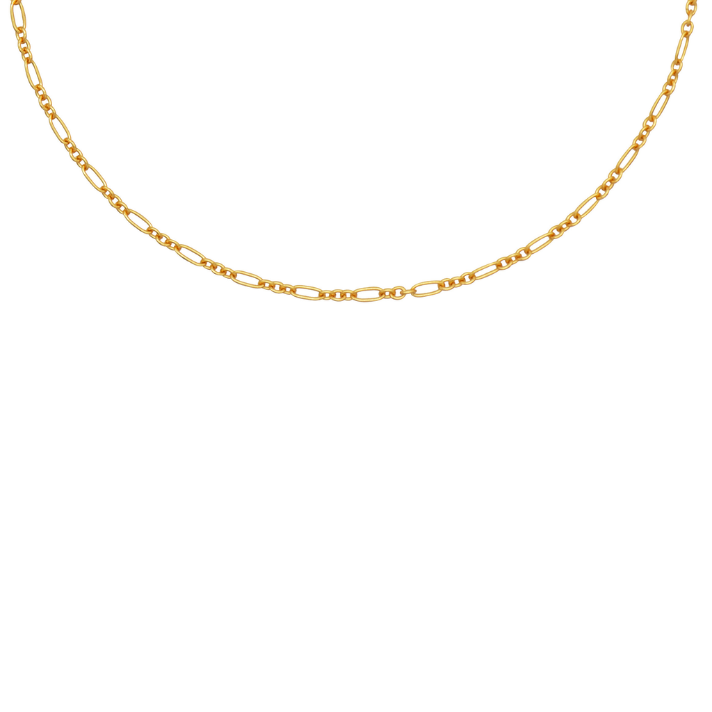 Figaro Chain Necklace, stacking gold chains, gold link chains