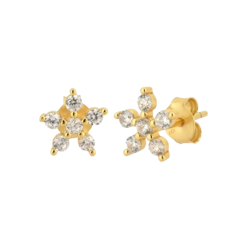 Sterling Silver Dainty Flower Studs