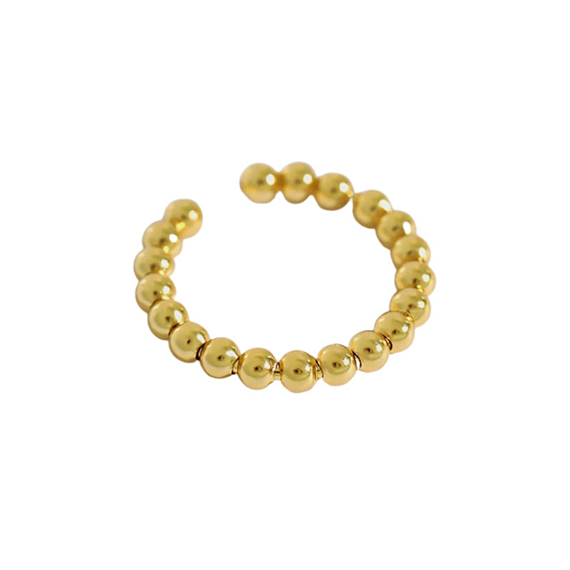 Gold Beaded Ring, womens gold bead ring, gold stacking rings