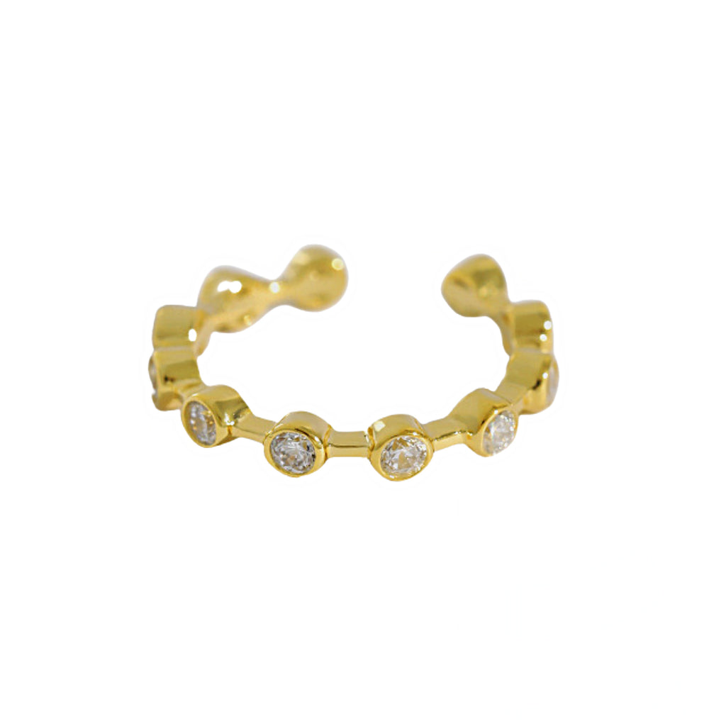 Crystal Ring Leya, gold stacking band rings, womens gold rings