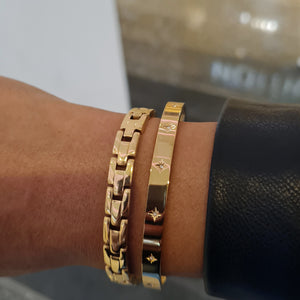 Gold Watch Strap Bracelet, Stacking gold bracelets, statement bracelets, tarnish free waterproof bracelets
