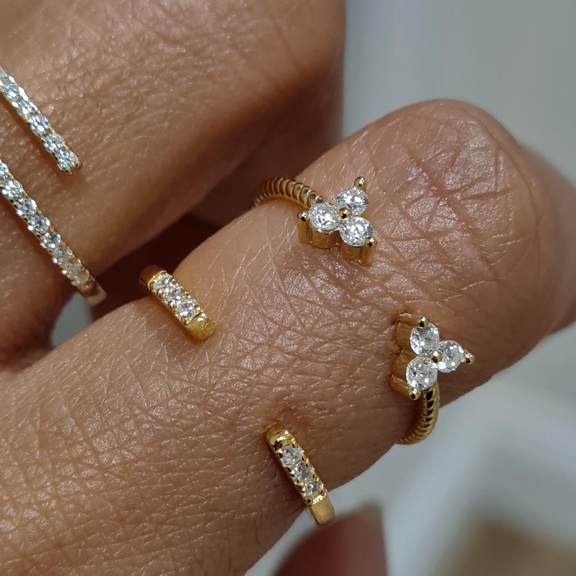 Dainty Stacking Rings I Women's Gold Stacked Rings I Safana Jewellery