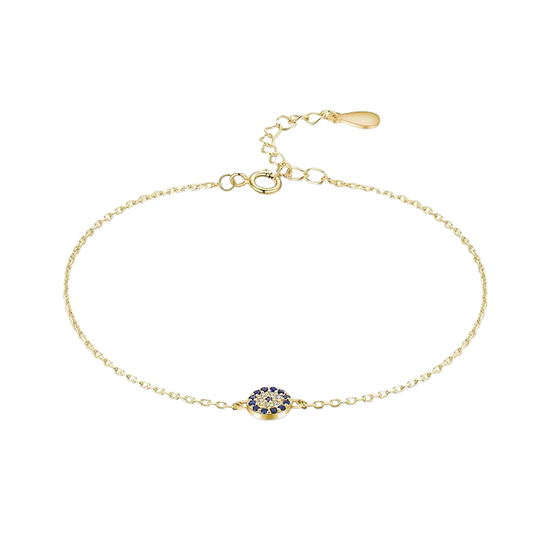 Evil Eye Bracelet Zina, dainty evil eye bracelets, gold stacking bracelets