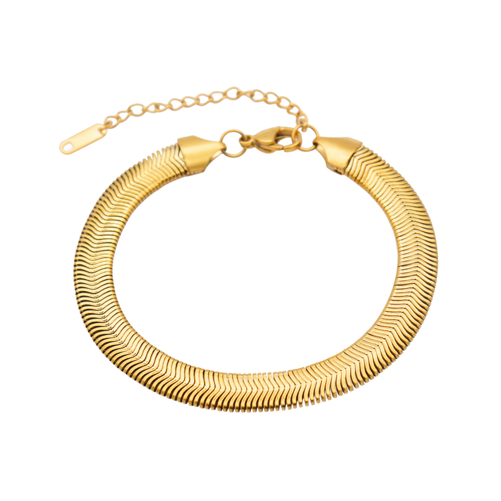 Snake Chain Bracelet, tarnish free waterproof jewellery, Women's gold chunky bracelets