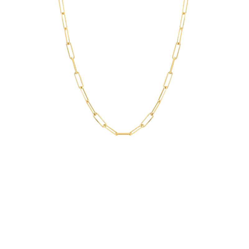 Gold Link Chain, Gold Paperclip Chain Necklace, Womens stacking necklaces 