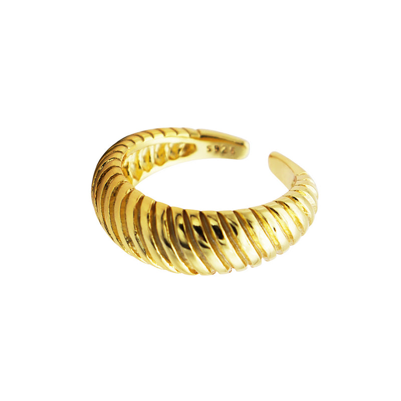 Parisian Croissant Dome Ring, twist ring, statement gold ring, gold stacking ring