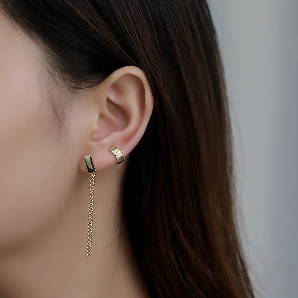 Tassel Chain Drop Earrings, tassel drop earrings, Women's stacking gold earrings