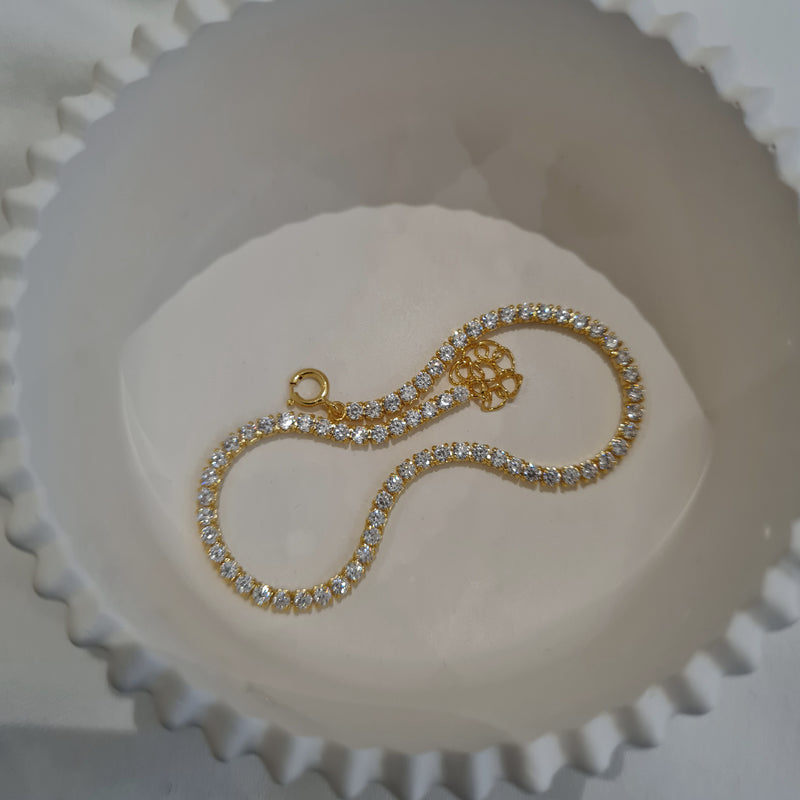 Dainty Tennis Bracelet, thin tennis bracelet, gifts for her, stacking gold bracelet