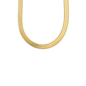 gold snake chain, herringbone chain, tarnish free gold necklace, gifts for her