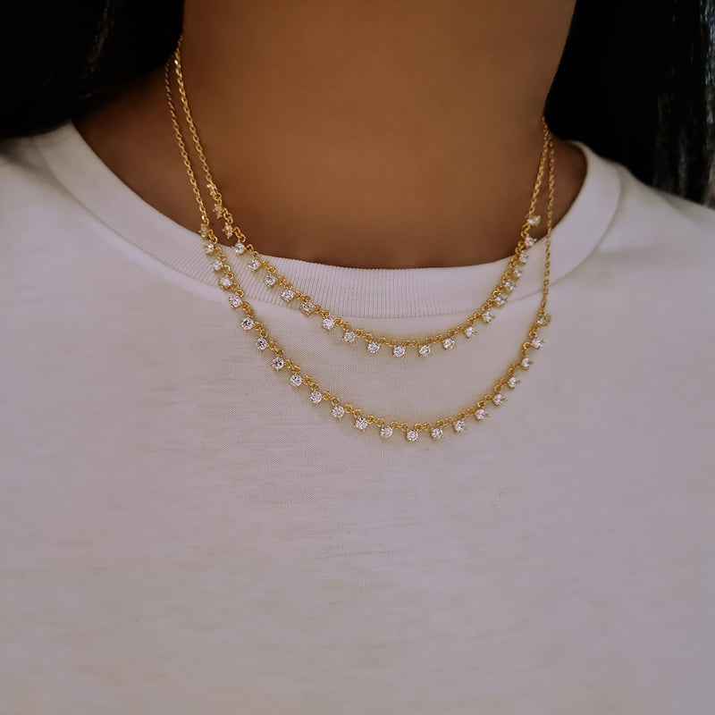 Charm Choker Necklace Selina, dainty gold necklaces, delicate gold necklaces, stacking jewellery