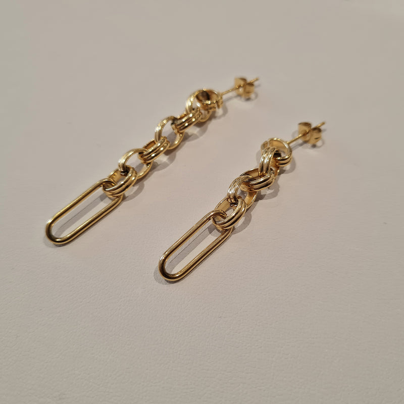 Link Chain Earrings, tarnish free waterproof earrings
