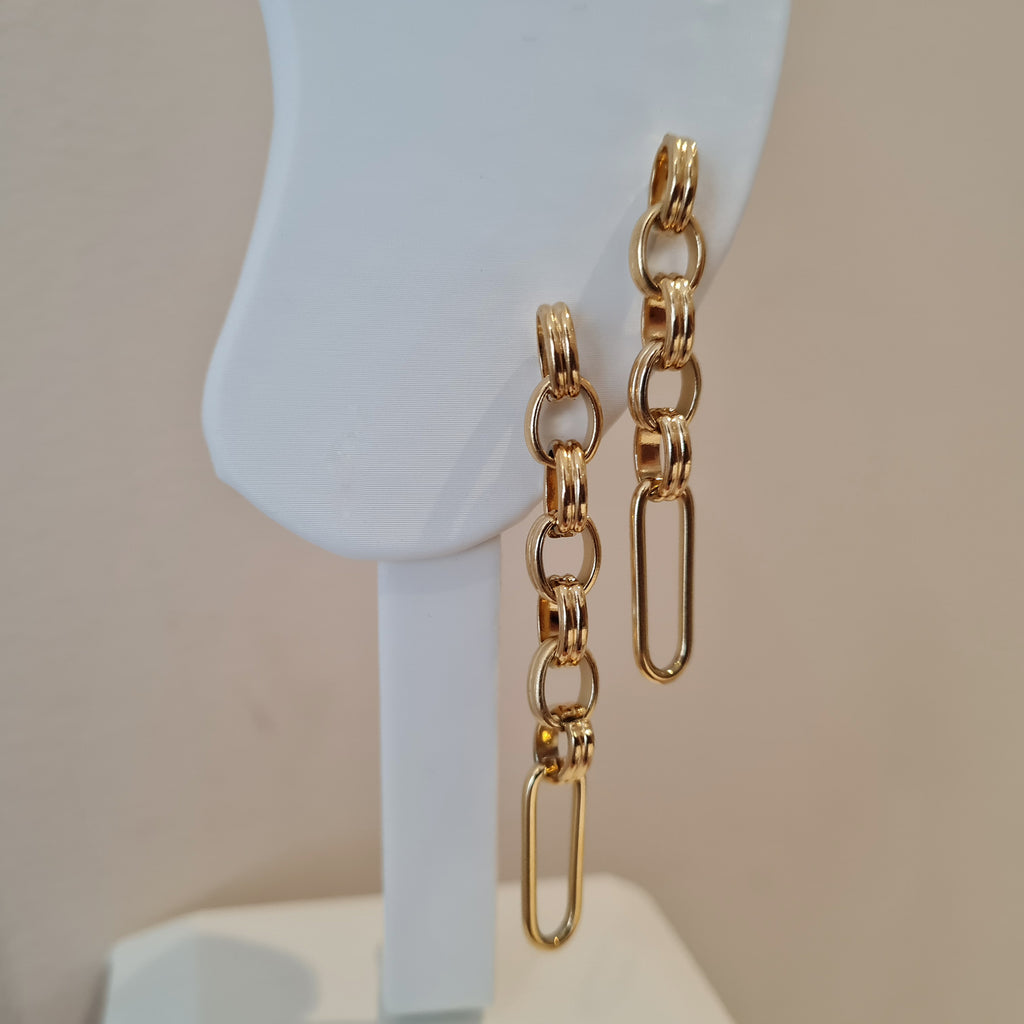 Link Chain Earrings, tarnish free waterproof earrings