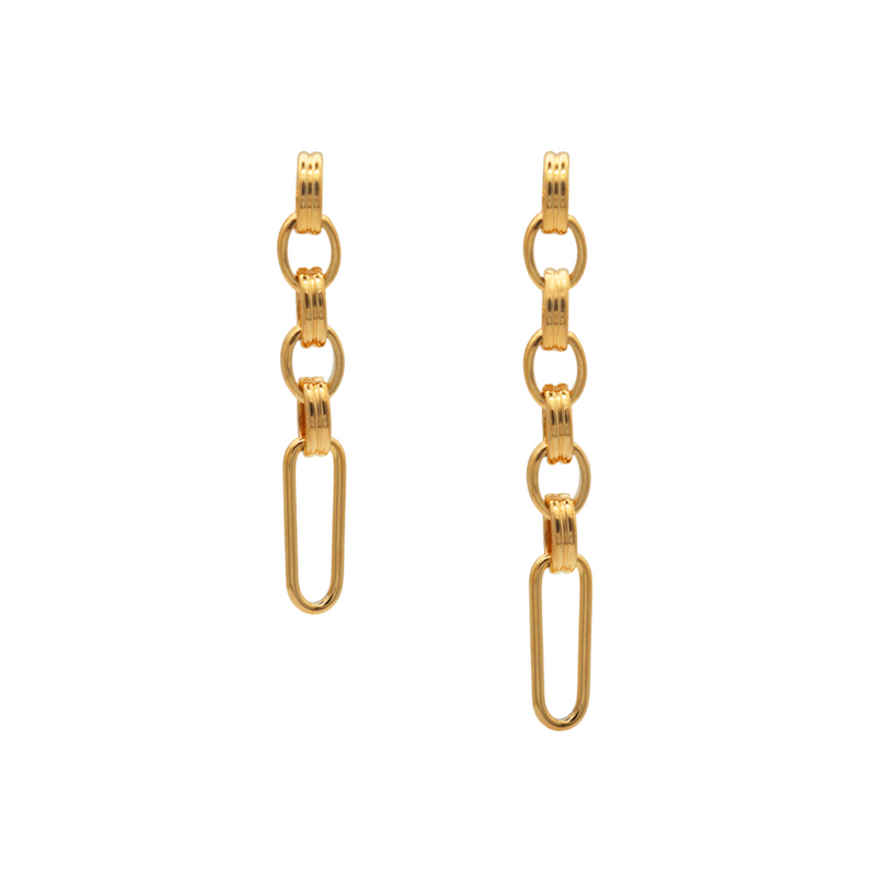 Link Chain Earrings, tarnish free waterproof earrings