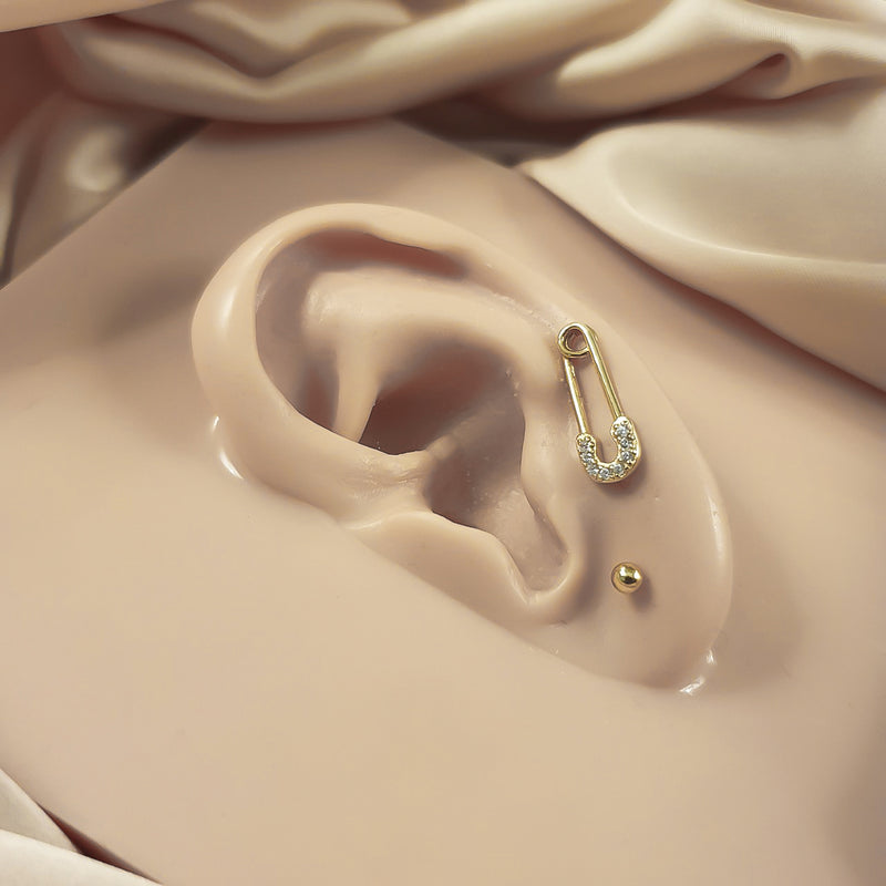 Gold Beaded Stud Hoops, ear cuffs, demi fine jewellery, ear stacks, uk jewellery brand
