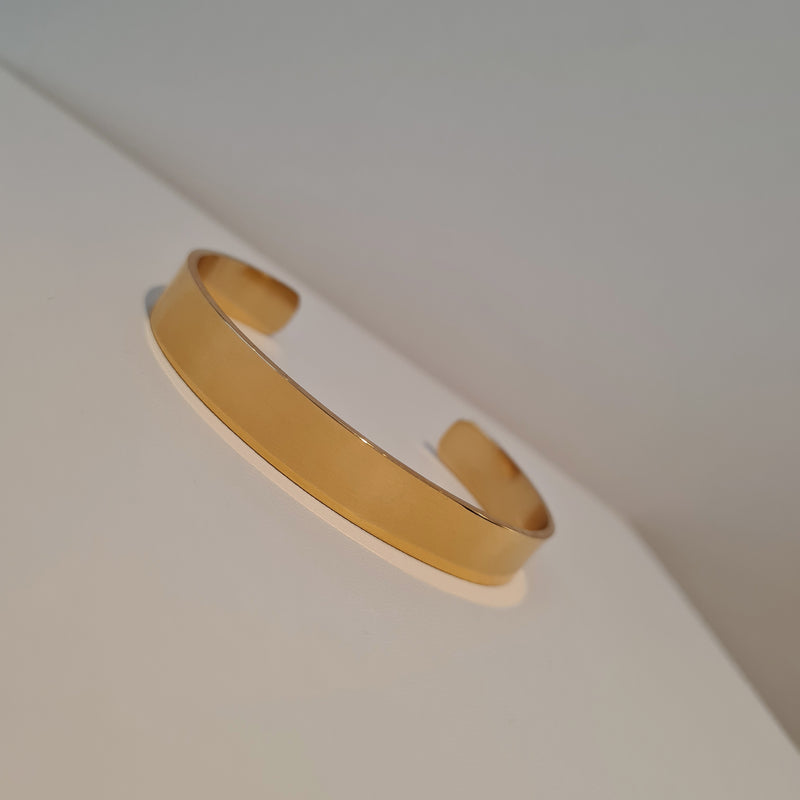 Thick Gold Bangle, tarnish free gold bangle, stacking bracelets