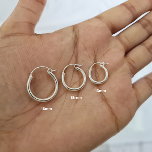 Minimalist Hoops Silver