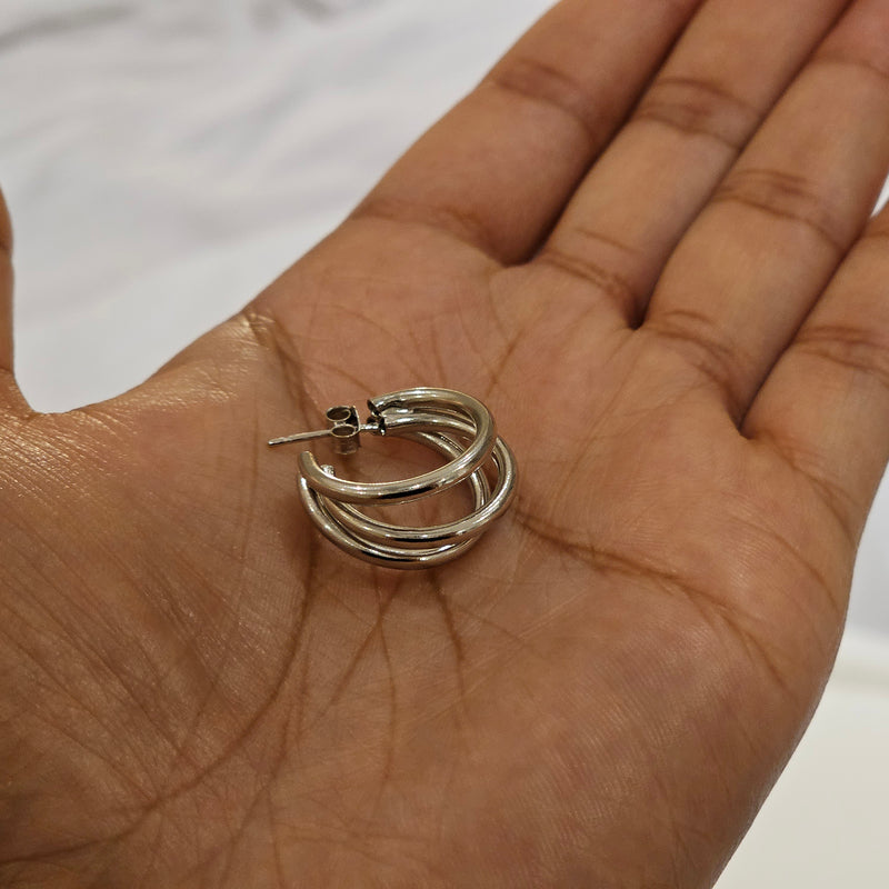 Silver Hoops Ezra