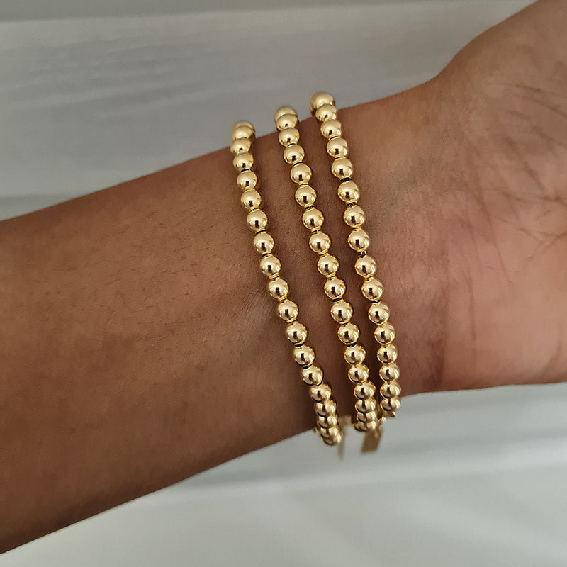 Gold Beaded Bracelet, gold stacking bracelets womens gold bracelet stacks