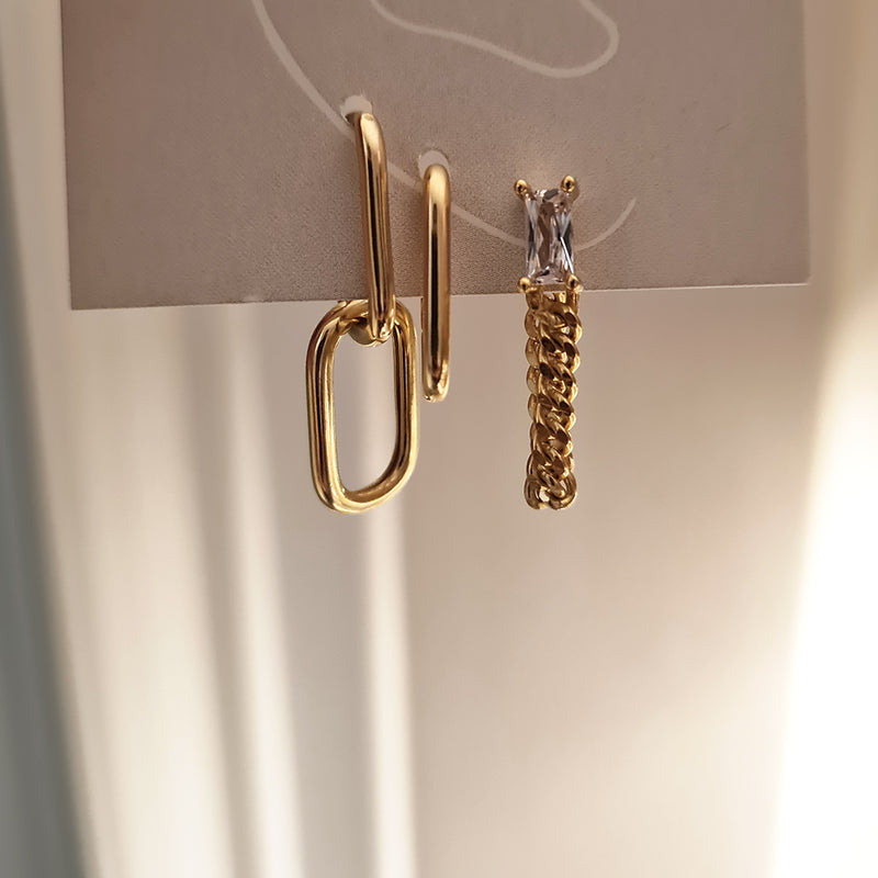 Double Oval Hoop Earrings, gold hoops, women's gold hoop earrings, gold hoops