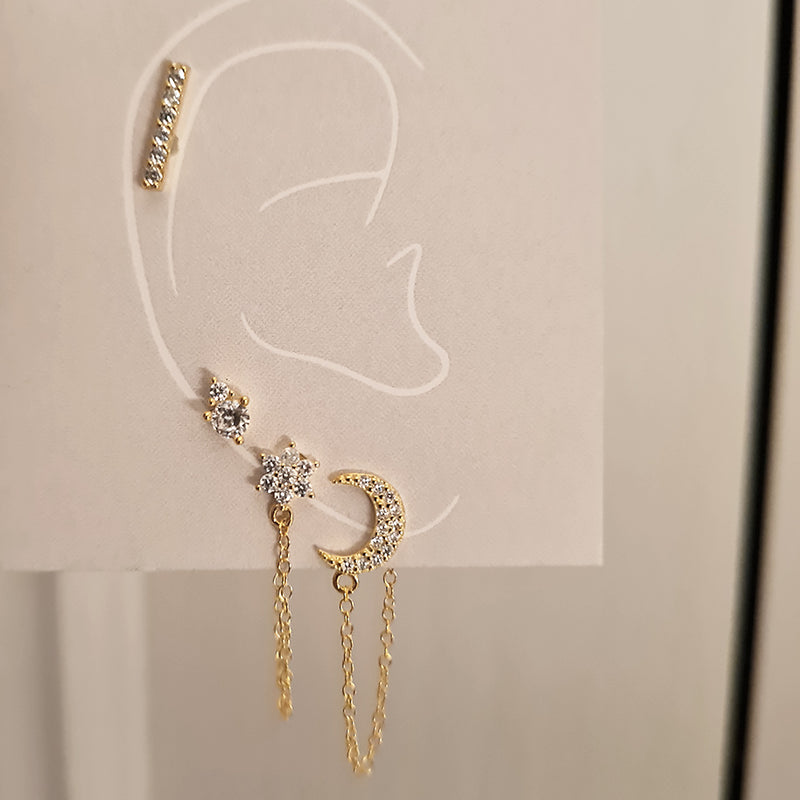 gold stud earrings kiah, stacking gold earrings, dainty gold stud earrings, womens gold earriings