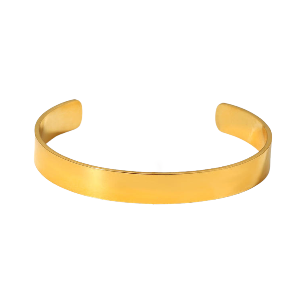 Thick Gold Bangle, tarnish free gold bangle, stacking bracelets