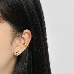 Thick Gold Ear Cuffs, gold vermeil earrings, no piercing earring, thick gold hoops, ear stack, gold womens earrings, demi fine jewellery, womens jewellery uk