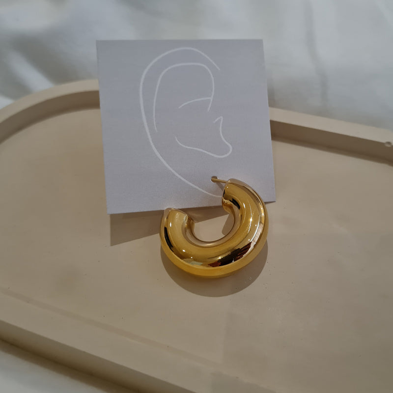 Thick Gold Hoops Rayna, chunky gold hoops, tarnish free jewellery, gifts for her