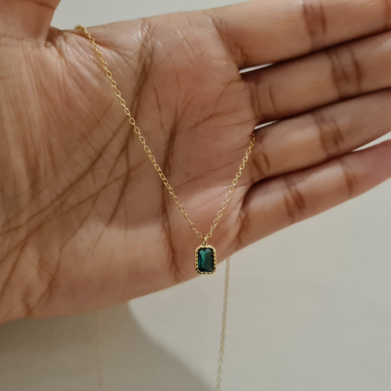 Dainty Green Necklace