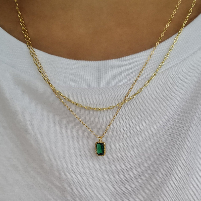 Dainty Green Necklace