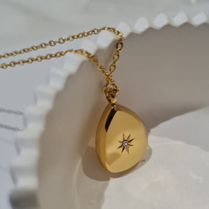 Waterdrop Necklace, tarnish free gold necklace, gold jewellery, gifts for her