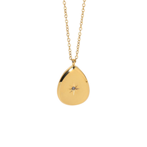 Waterdrop Necklace, tarnish free gold necklace, gold jewellery, gifts for her