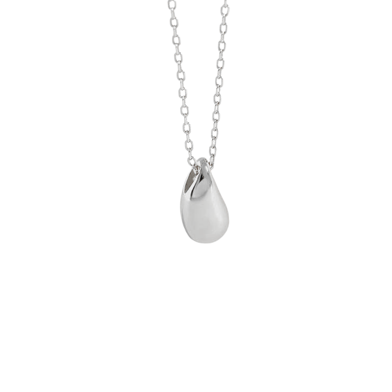 Drop Charm Necklace silver, dainty silver necklace, minimalist silver necklace